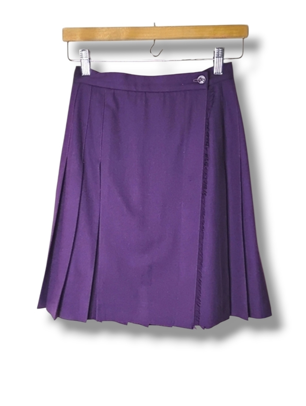 Vintage Talbots Purple Wool Wrap Skirt 6P